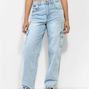 Empyre Tori Light Blue Wash Cargo Skate Jeans